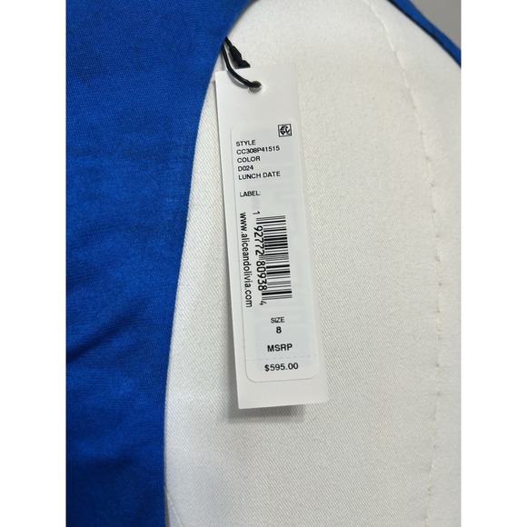 NWT Alice + Olivia Revolve Delora Open-Back Maxi Dress Size 8 Lunch Date Floral - Picture 11 of 16